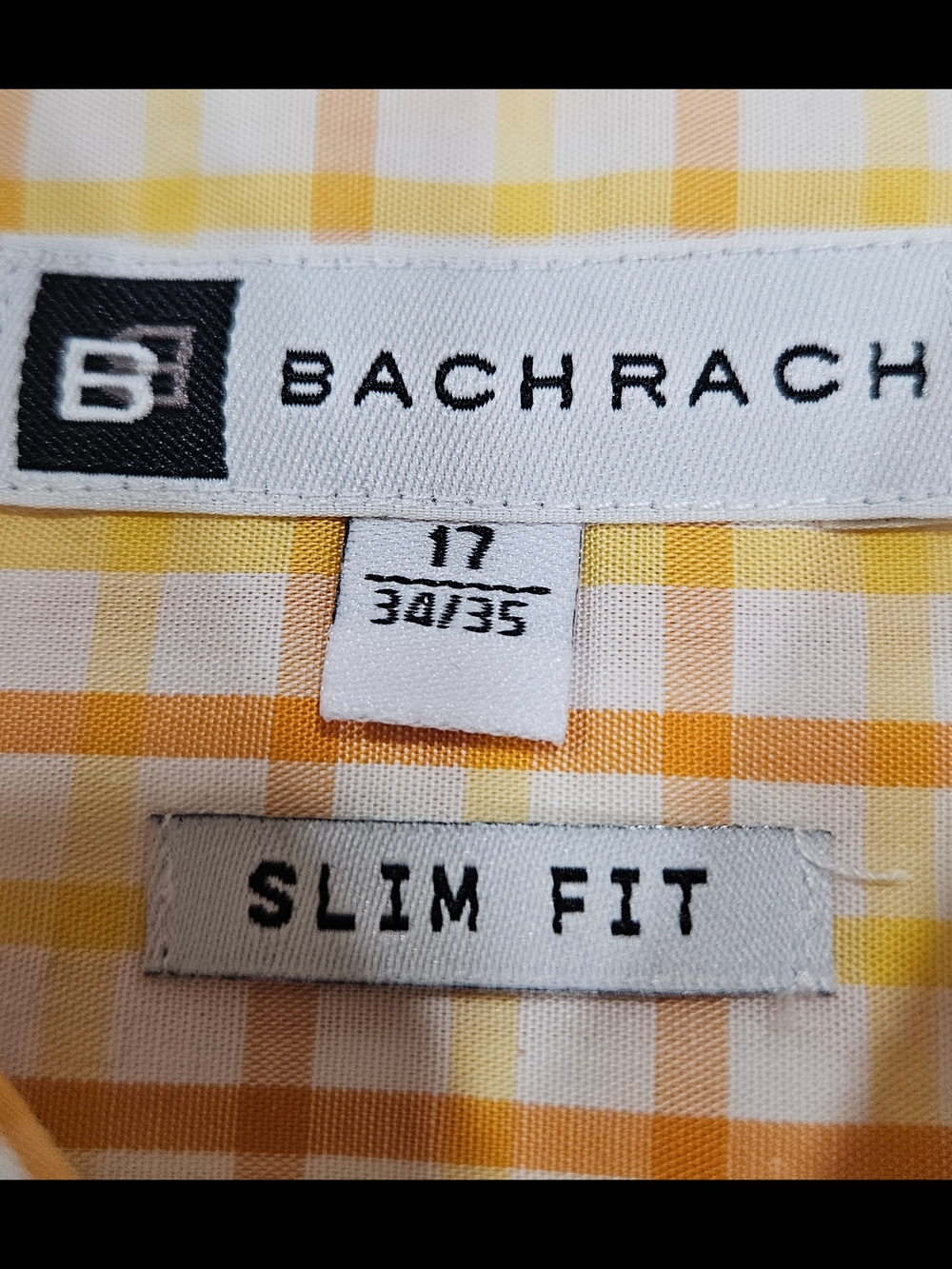 Bachrach Orange And Yellow Check Slim Fit Shirt